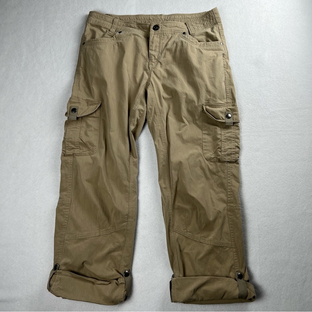 Kuhl Women's Outdoor Roll-Up‎ Pants Tan Sz 10 Regular